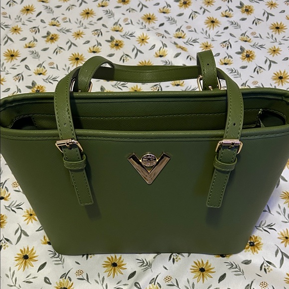 Valentino Orlandi Olive Green Tote with Pouch - Picture 4 of 11